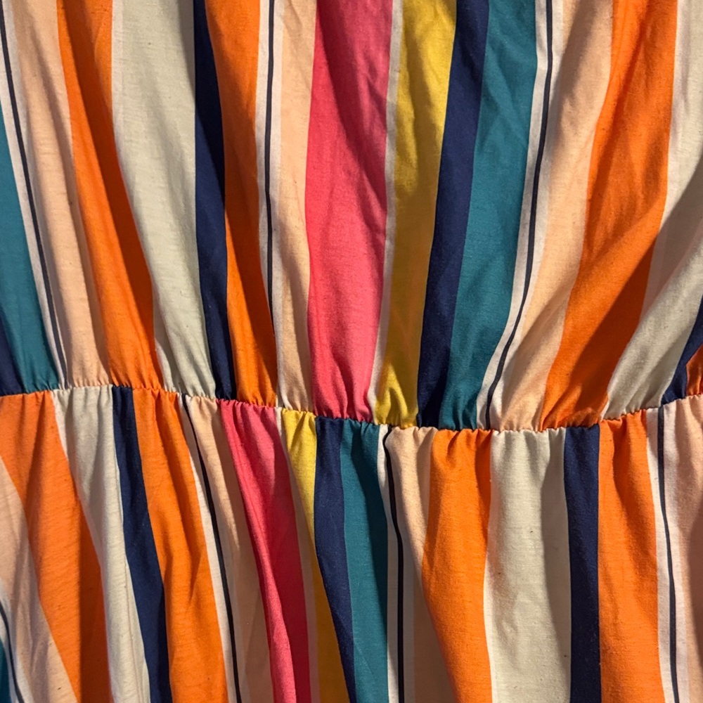 Colorful Striped Button-Down Dress - Picture 6 of 6